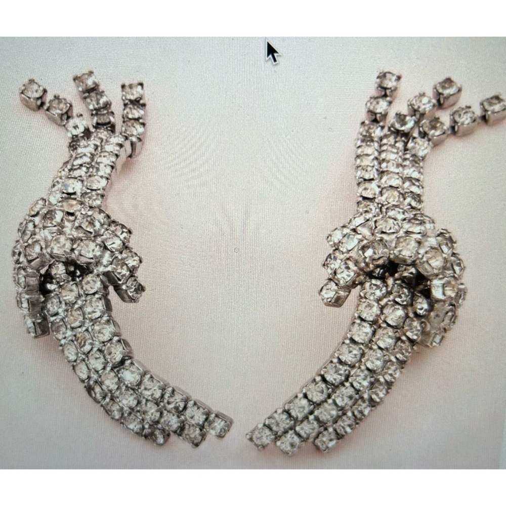 MUSI Rhinestone Shoe Clips from the 60s - Picture 2 of 3